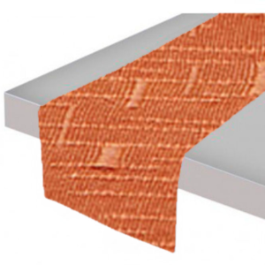 Runner 230x40 Arancione Effetto Lino