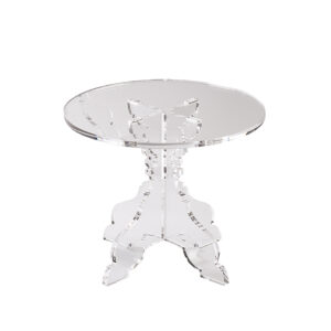 Alzata Barocca Bassa Piano Tondo cm ø 26 h 21 cm - Trasparente