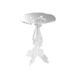 Alzata Barocca Alta Piano Tondo cm ø 26 h 35 cm - Trasparente