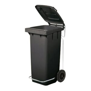 Bidone rifiuti a pedale con ruote -120 lt