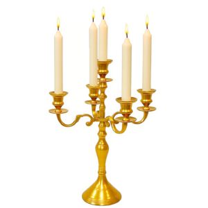 Candelabro a 5 luci col. oro h. 40 cm