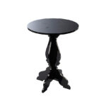 Alzata Barocca Alta Piano Tondo cm ø 26 h 35 cm - Nera