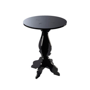 Alzata Barocca Alta Piano Tondo cm ø 26 h 35 cm - Nera
