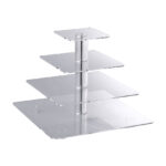Alzata Display in plexi con 4 piani trasp. h cm 41